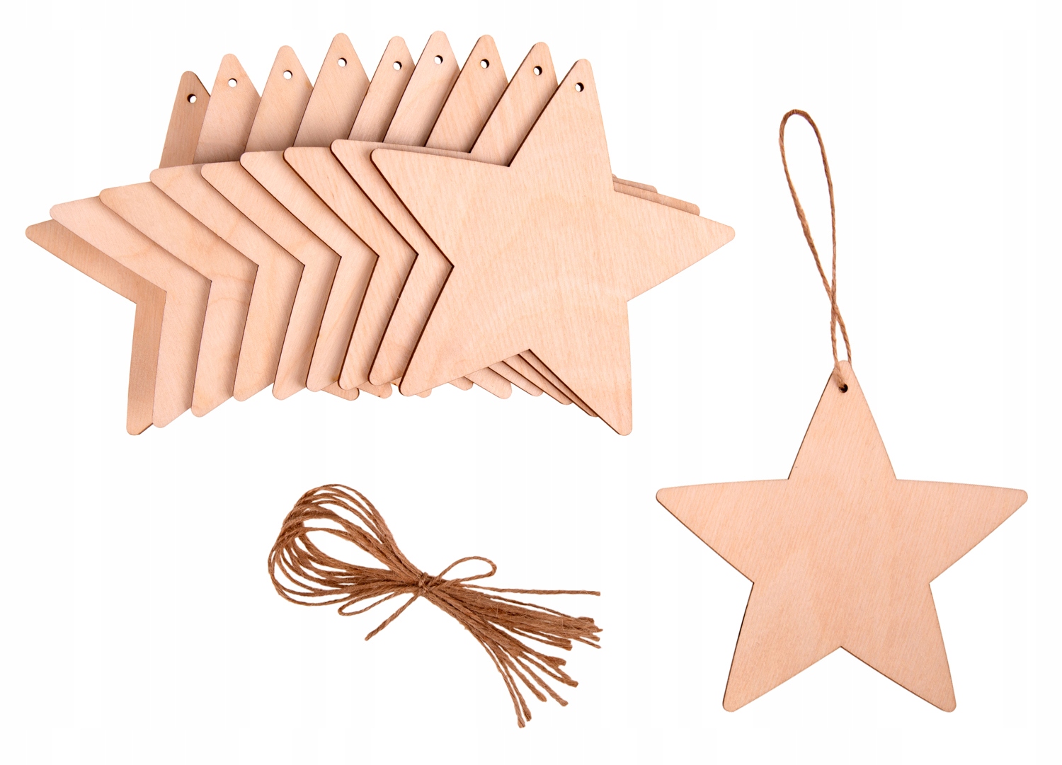 

Gwiazdka 10cm Zawieszka drewniana ozdoba 10szt.
