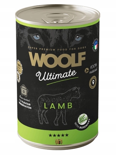 5x Woolf Ultimate Dog Jehněčí s Rozmarýnem 400g