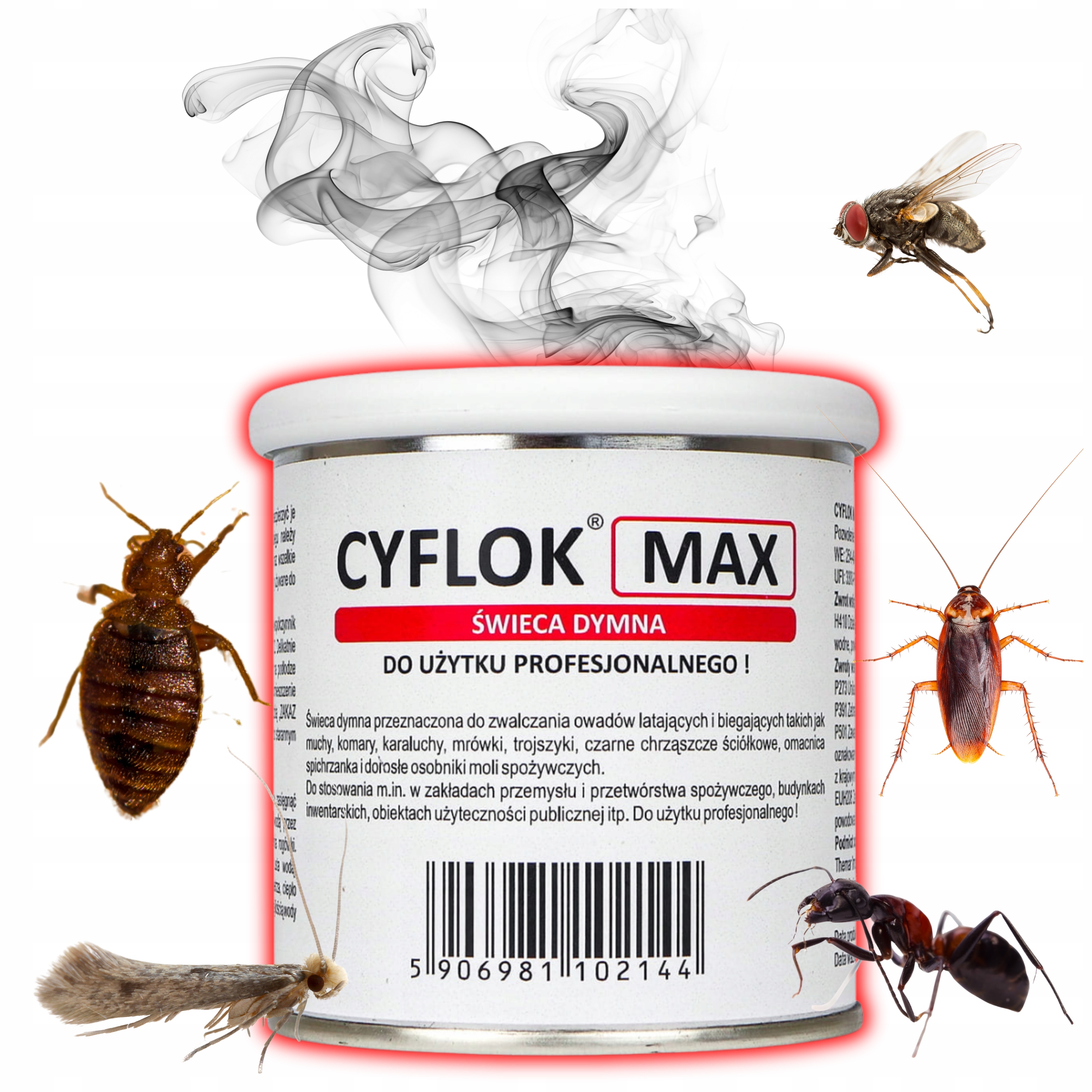 Bomba Přípravek Na Šváby Štěnice Mouchy Hmyz Moli Rybičky Pavouci Ciflok Max