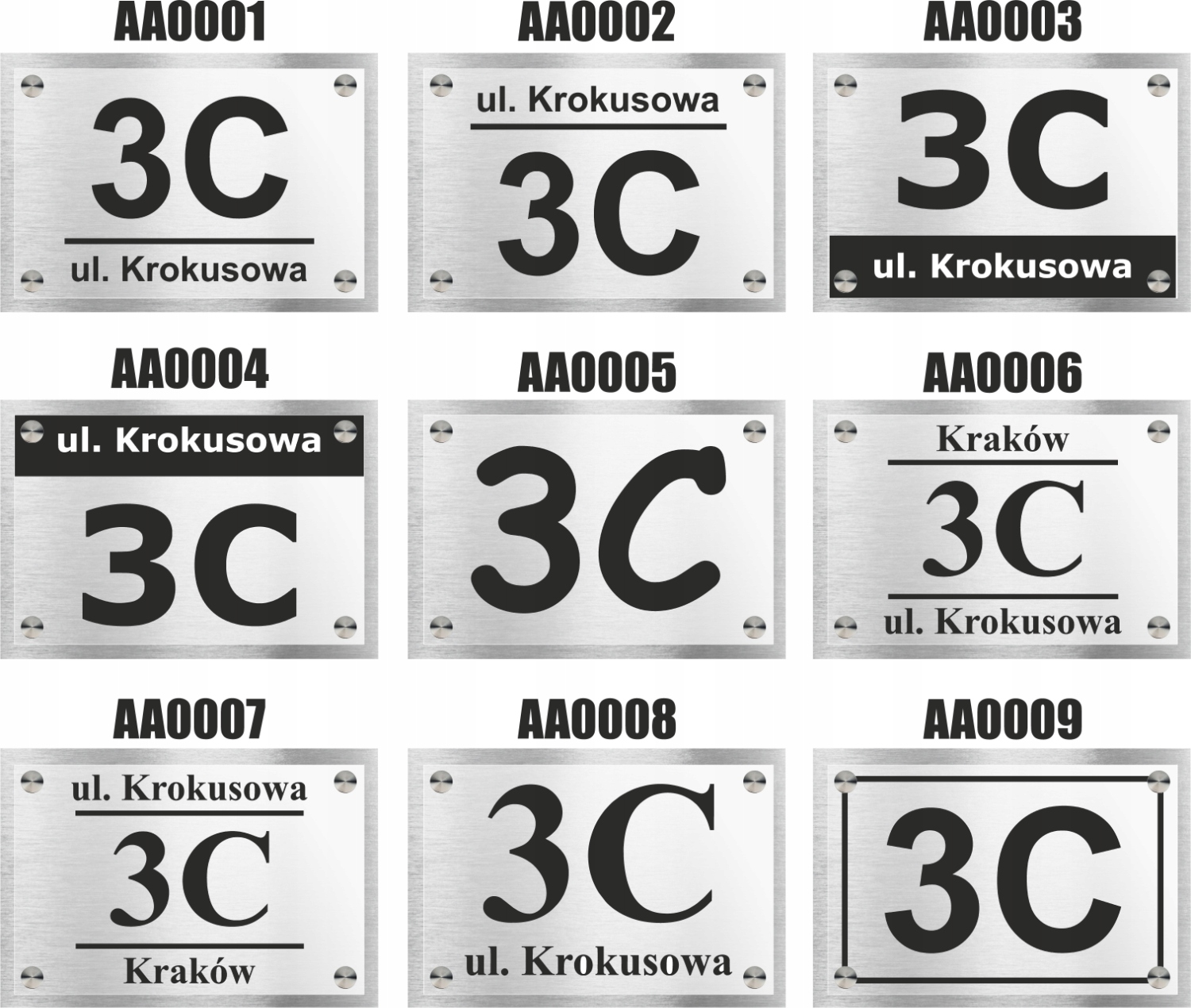 TABLICZKA Z NUMEREM DOMU | ADRESOWA | PLEKSA i ALUMINIUM + DYSTANSE i KOŁKI Marka Printima