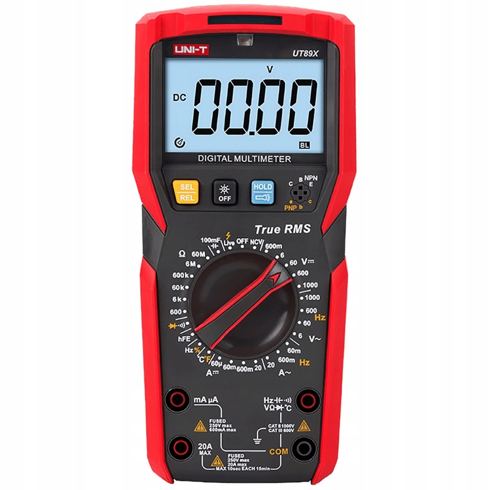 Multimetr Digitální elektrický elektroměr Univerzální jednotka UT89X