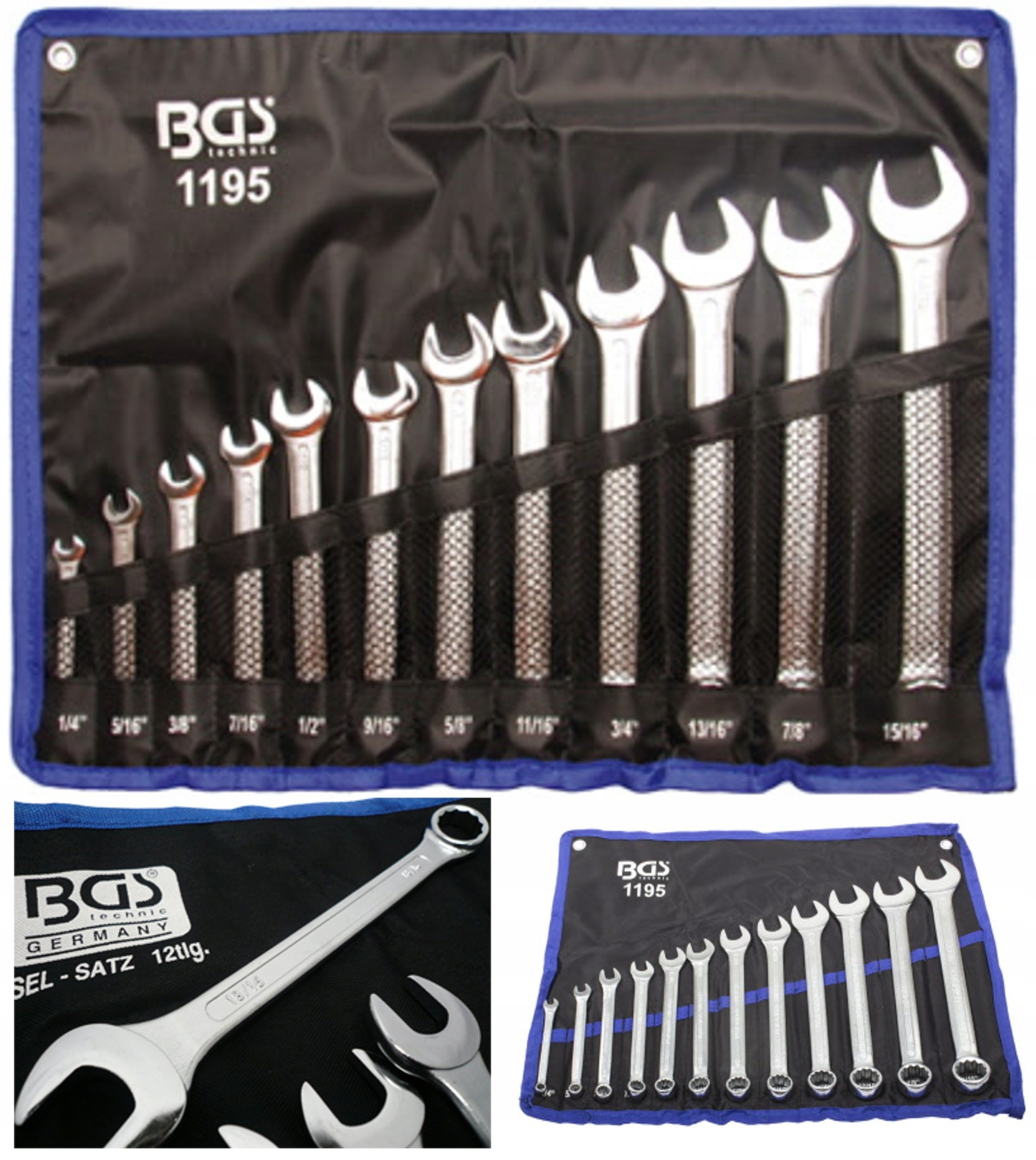 KLUCZE PLASKO OCZKOWE CALOWE 12p HARLEY TORUN INO