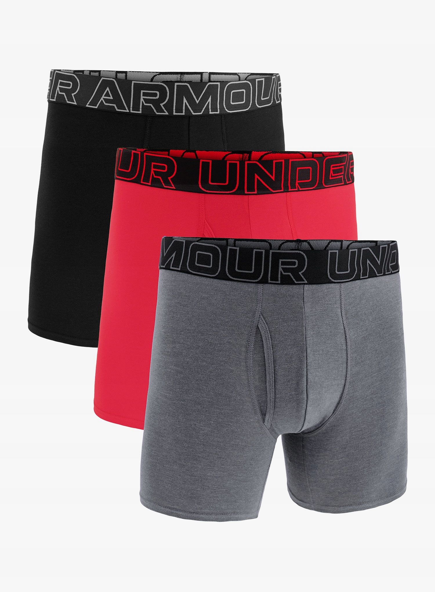 Termoaktivní boxerky Under Armour Performance Cotton 6pack steel/red S
