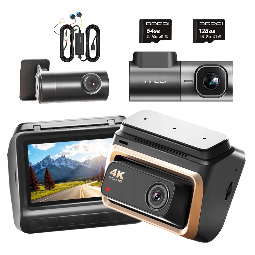 Videorekordér Ddpai Z60 Pro 4K Kamera Automobilová Hdr Gps MINI2X Zadní
