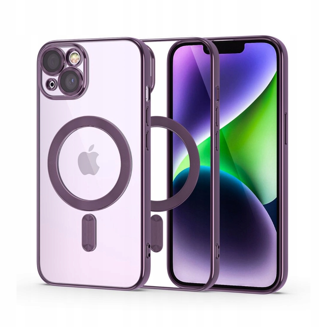 Etui do iPhone 14 Tech-Protect MagShine fioletowe