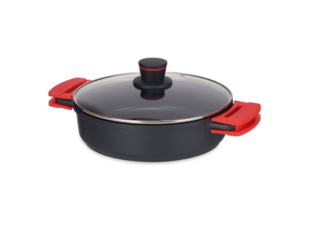 Nízky hrniec s nepriľnavým povrchom Molten s pokrievkou, Ø 28 cm