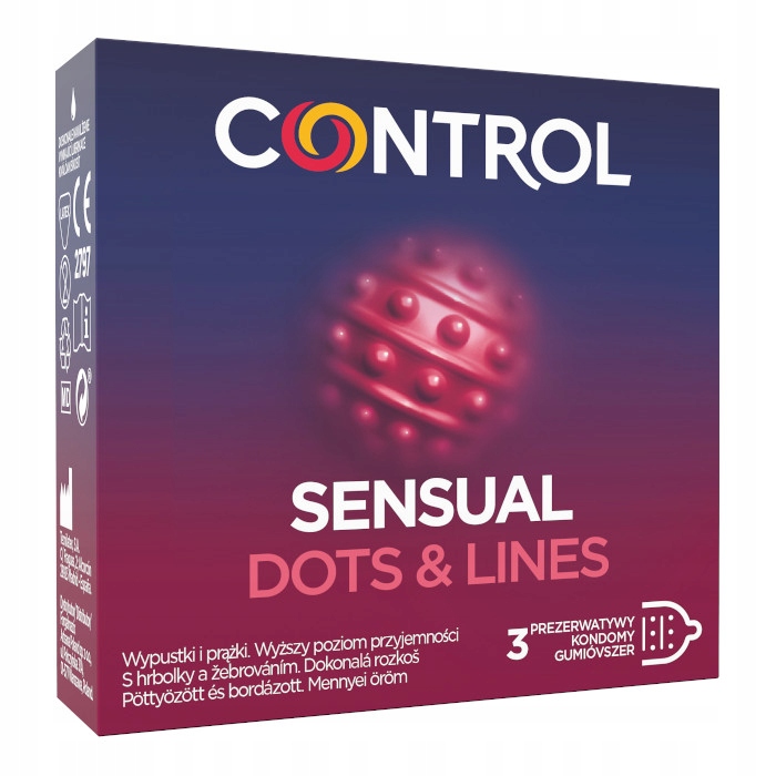 

Prezerwatywy Control Sensual prążki wypustki 3 szt