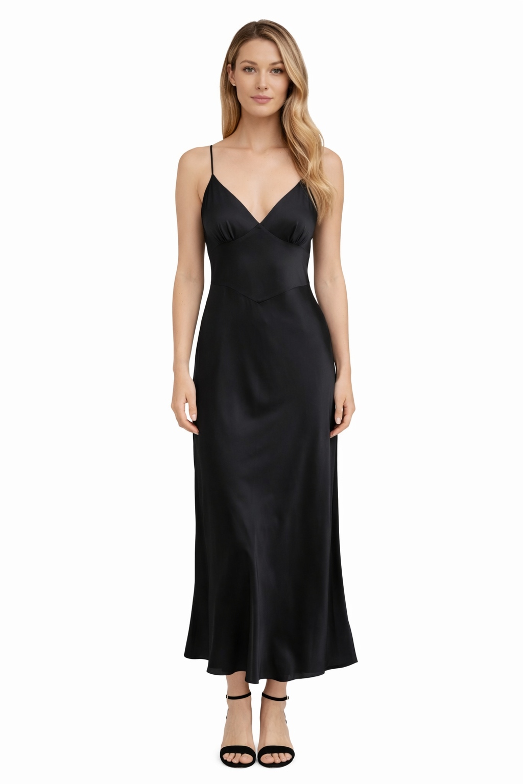 Twinset Černé Šaty Na Ramínka Z Splývavé Tkaniny M I3C