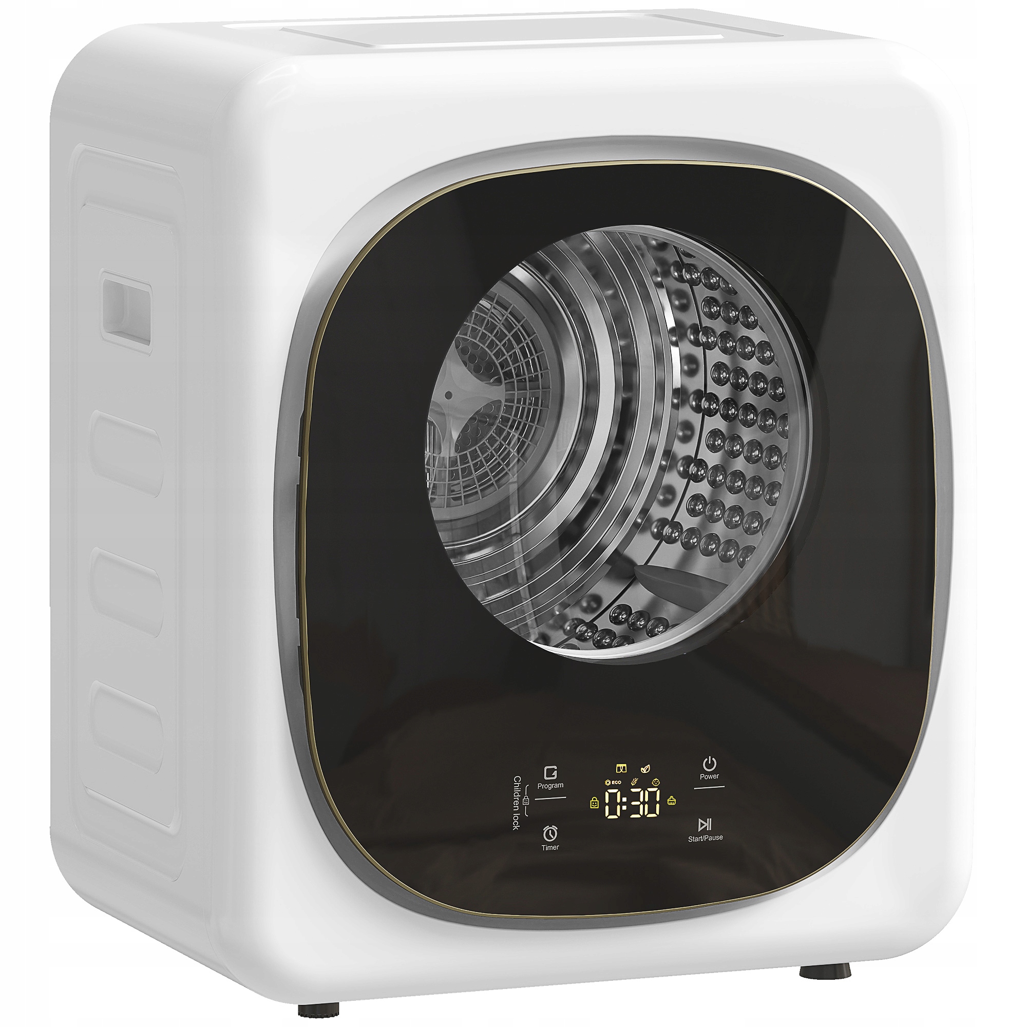 Homcom Mini sušička s 5 programy 800 W 4 kg, bílá, volně stojící