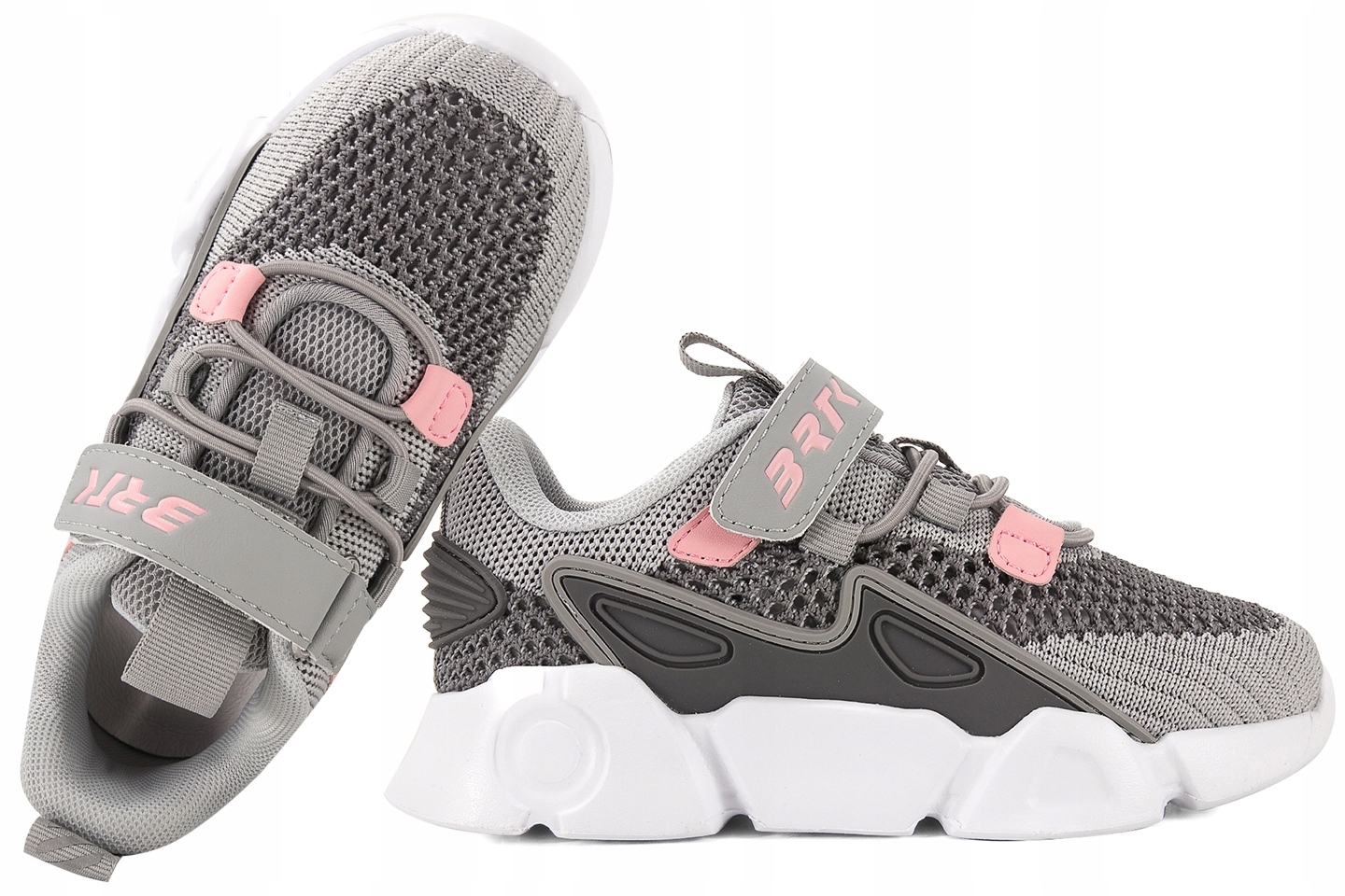 Bartek 8700714 Buty Sportowe Sneakersy Dziewczęce Półbuty Pu Rzep 36 Szary