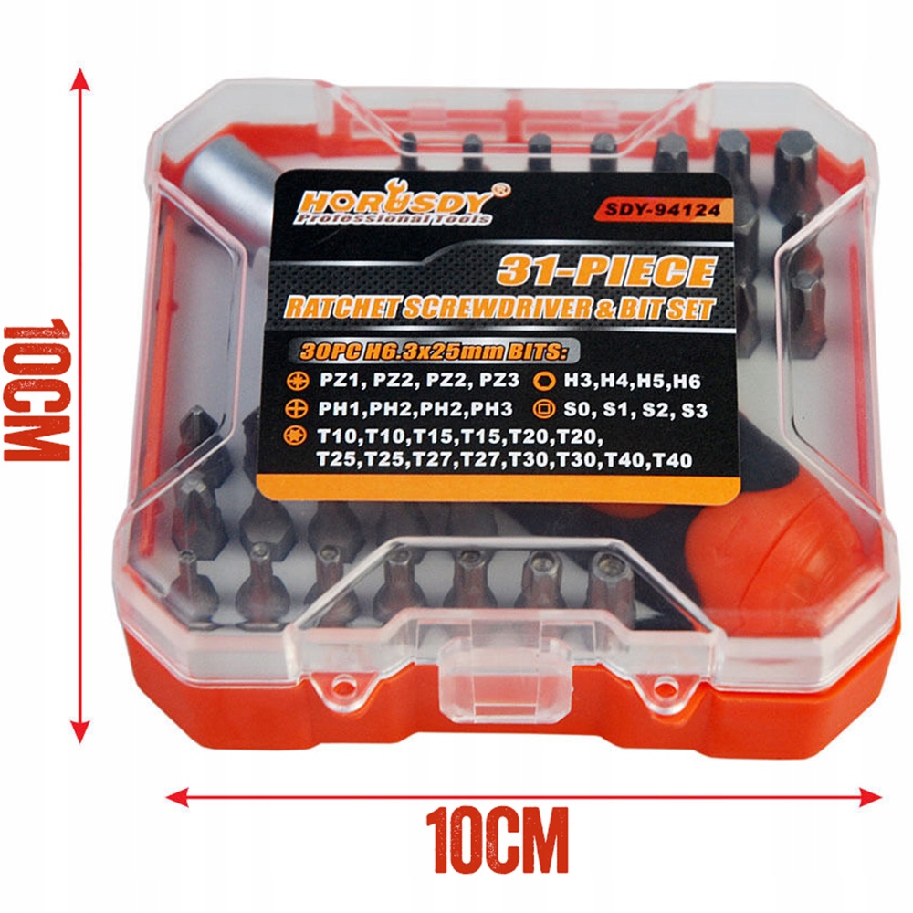 ZESTAW WKRĘTAK ŚRUBOKRĘT Z GRZECHOTKĄ 30 BITÓW UCHWYT MAGNETYCZNY WALIZKA Marka inna
