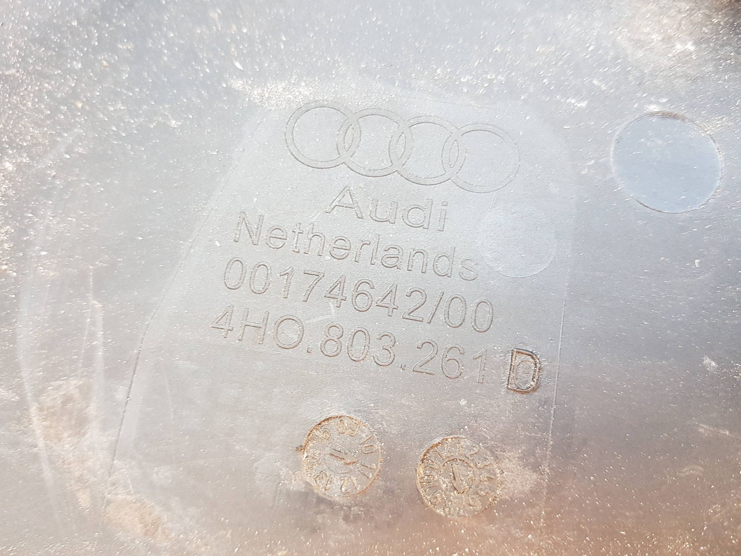 AUDI A8 D4 sump floor boot 4H0803261D rear panel rear part