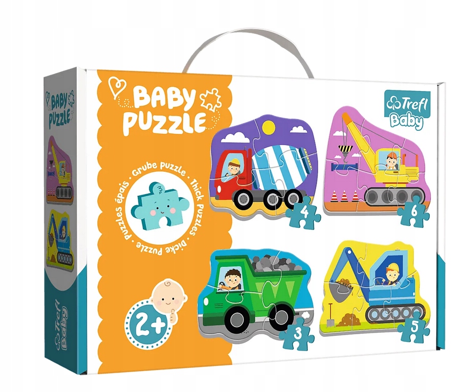 

Puzzle Baby Pojazdy na budowie 4w1 Trefl 2+