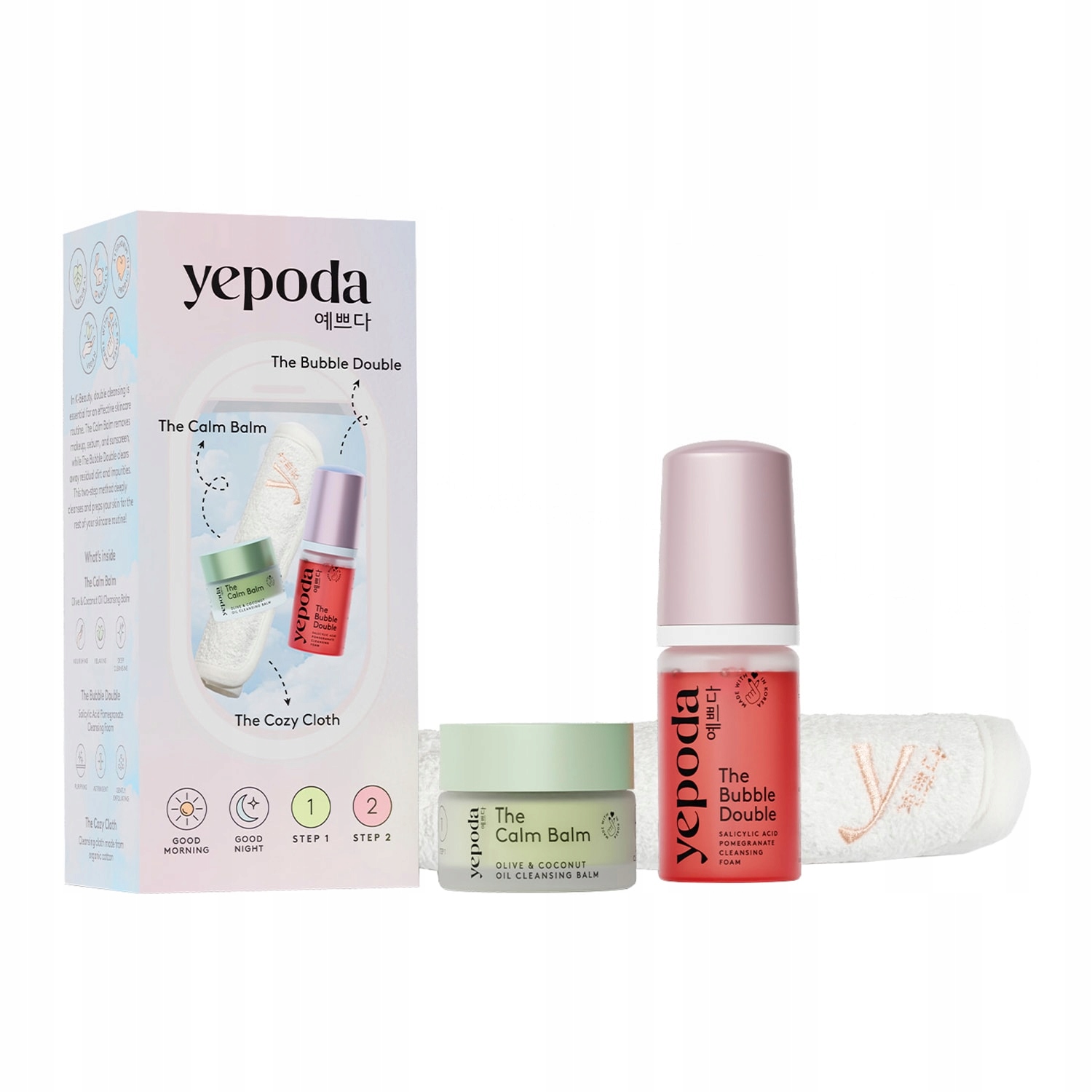 Yepoda The Mini Cleansing Duo Zestaw prezentowy do oczyszczania twarzy