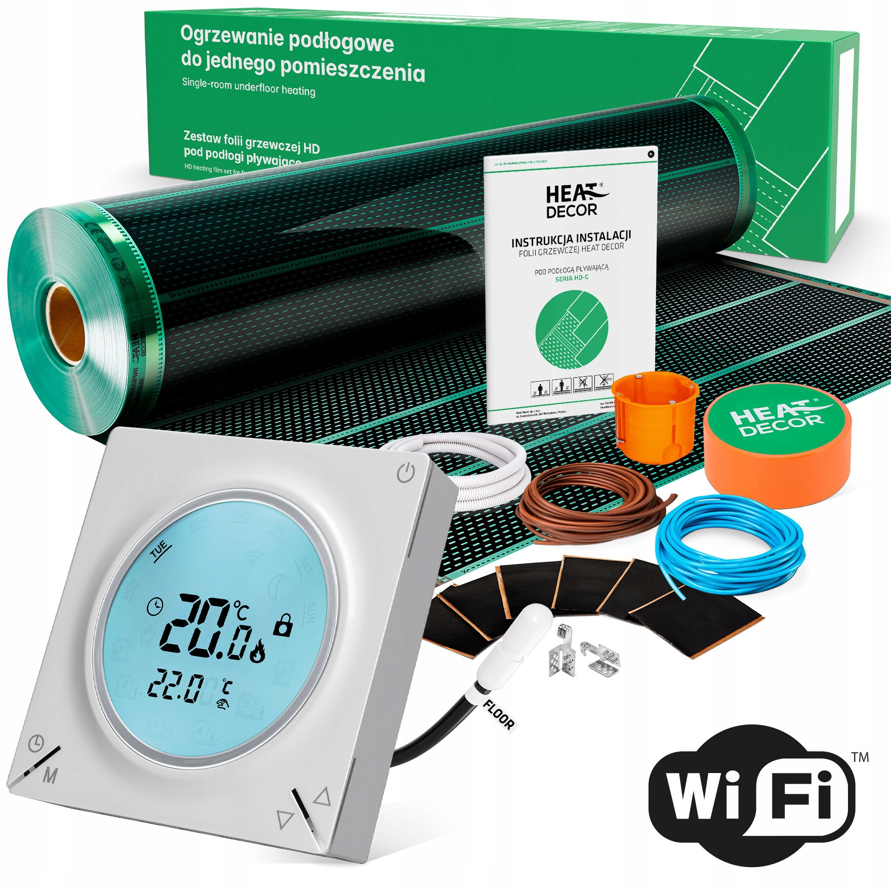 Folia grzewcza Hd-g T300.W.WIFI 140 W/m² Zestaw 4 m²