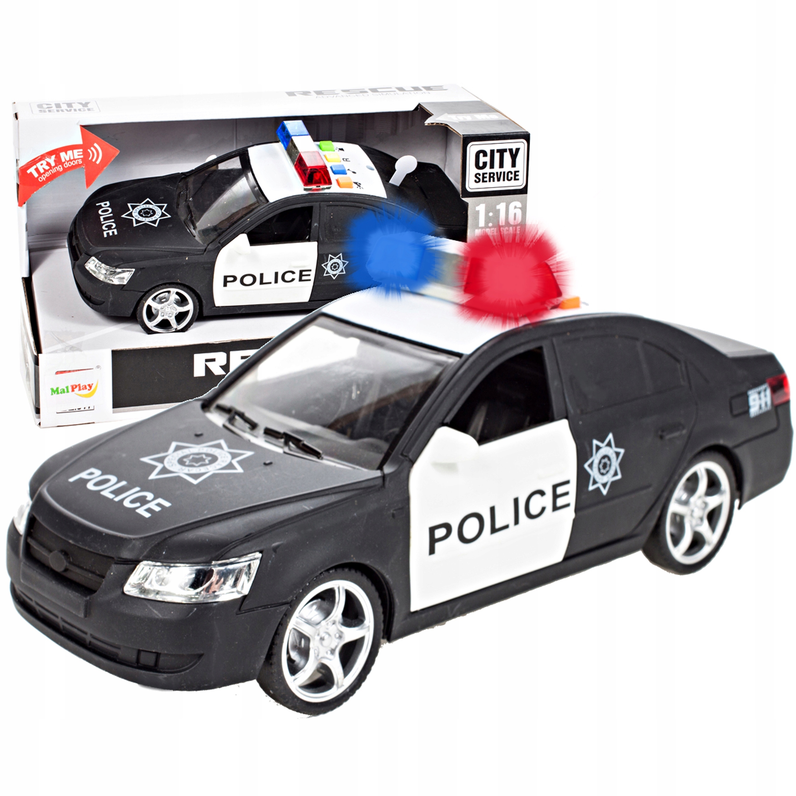 

Radiowóz Auto Samochód Policja Interaktywna 1:16