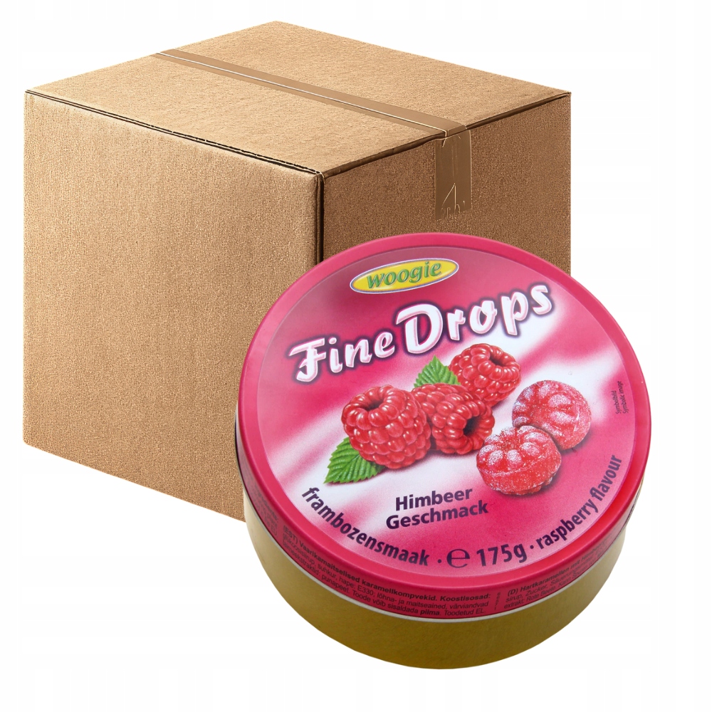 Woogie Landrynky v plechovce Malinové 10x175 g