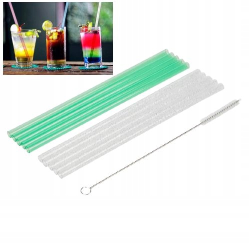 KOLOROWE SŁOMKI WIELOKROTNEGO UŻYTKU APLINA 10SZT. Stan opakowania oryginalne