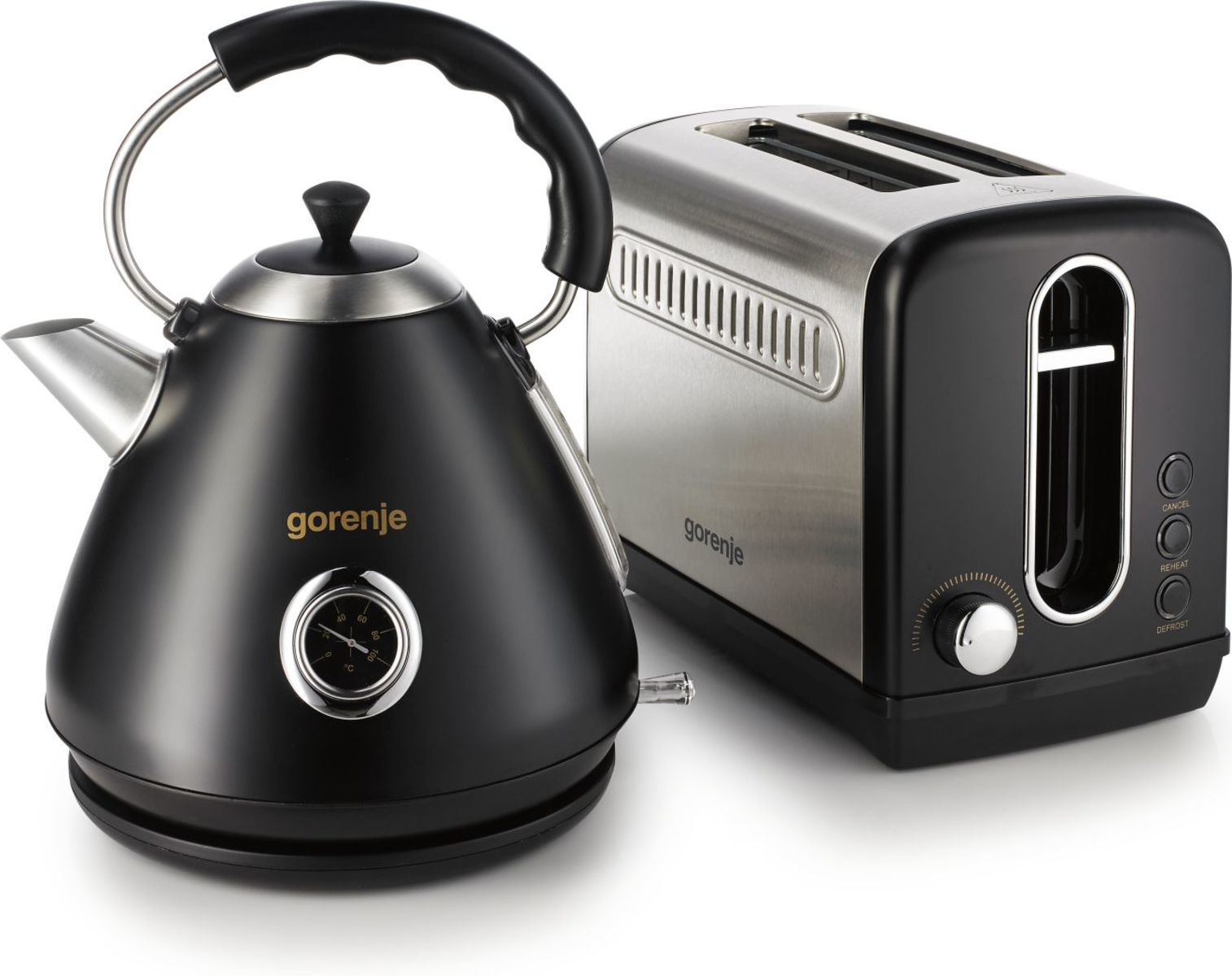 Zestaw Agd Gorenje Retro czajnik K17CLBK toster T1100CLBK linia Classico