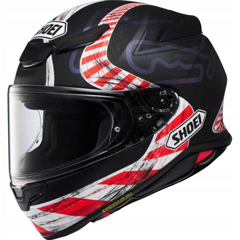 Shoei NXR2 Knee Down TC-5 Integrálna Motocyklová Prilba Čierna Červená