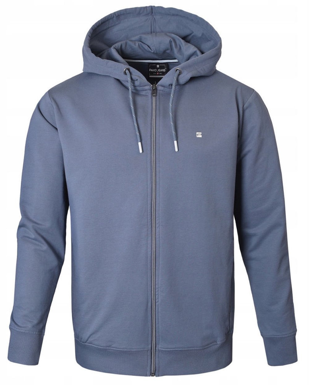 Pohodlná Bavlněná Mikina Pako Jeans šedo-modrá s kapucí XXL