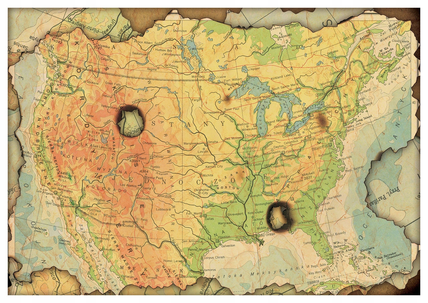 Vliesová fototapeta Mapa světa Retro Vintage na zeď 350x250 lepidlo