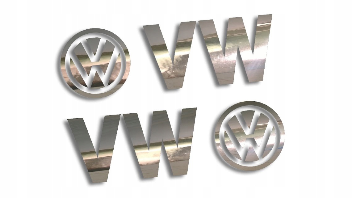 

Naklejki Volkswagen lewa i prawa vag chrom