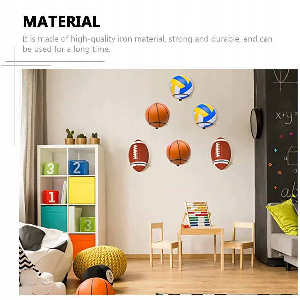 STOJAK DO PRZECHOWYWANIA PIŁEK NOŻNYCH WYSTRÓJ ZEWNĘTRZNY POKÓJ GIER Rozmiar inny