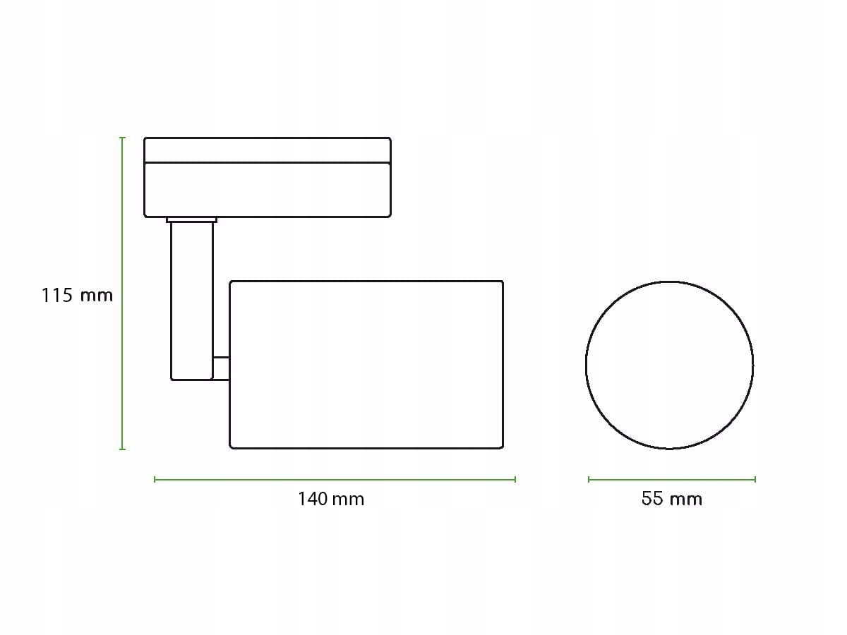 Oświetlenie Szynowe 3 Fazowe Zestaw Lamp + Szyny Długość 2 m