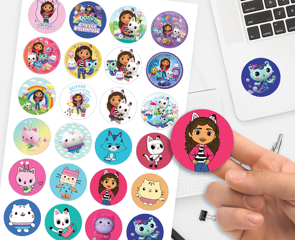 ZESTAW NAKLEJKI + TATUAŻE DLA DZIECI DZIECIĘCE KOCI DOMEK GABI JAKOŚĆ Marka Inna