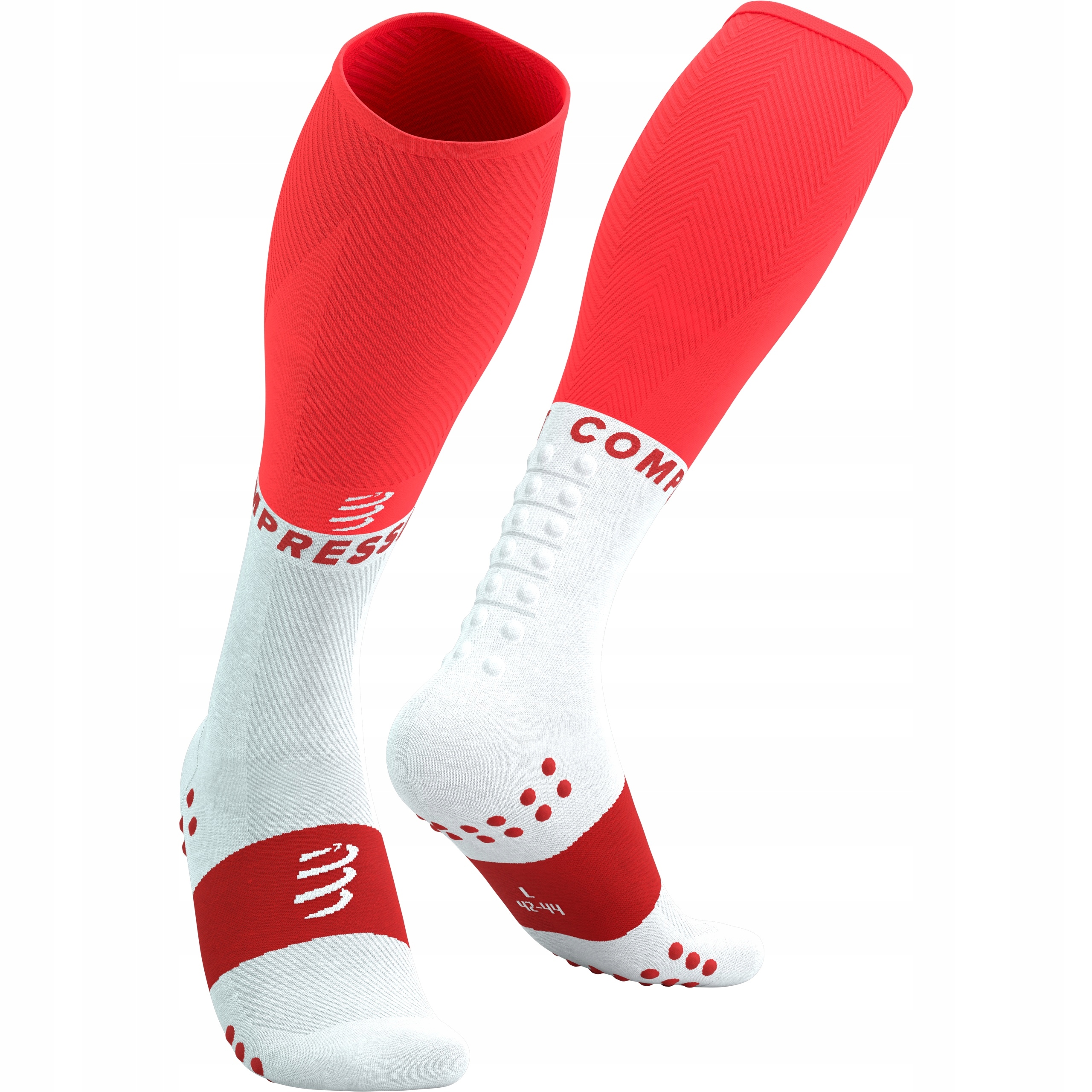 Skarpety Kompresyjne do Biegania Compressport Full Socks Oxygen Czerwone T4