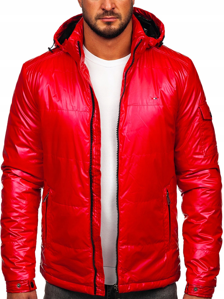 Pánská Přechodová Bunda Červená 2137 Denley_xl