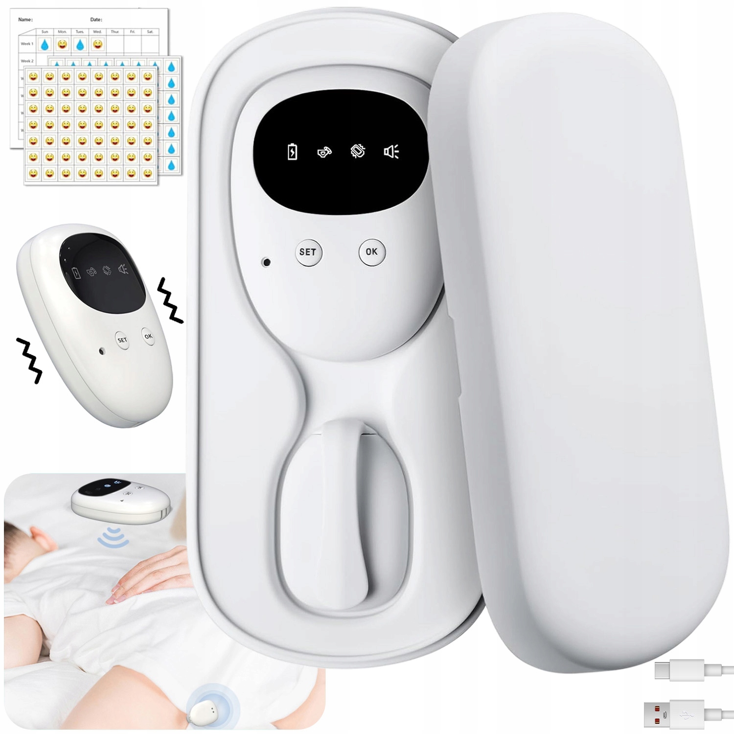 Noční Namáčení Bezdrátový Budík Pro Děti A Starší Osoby