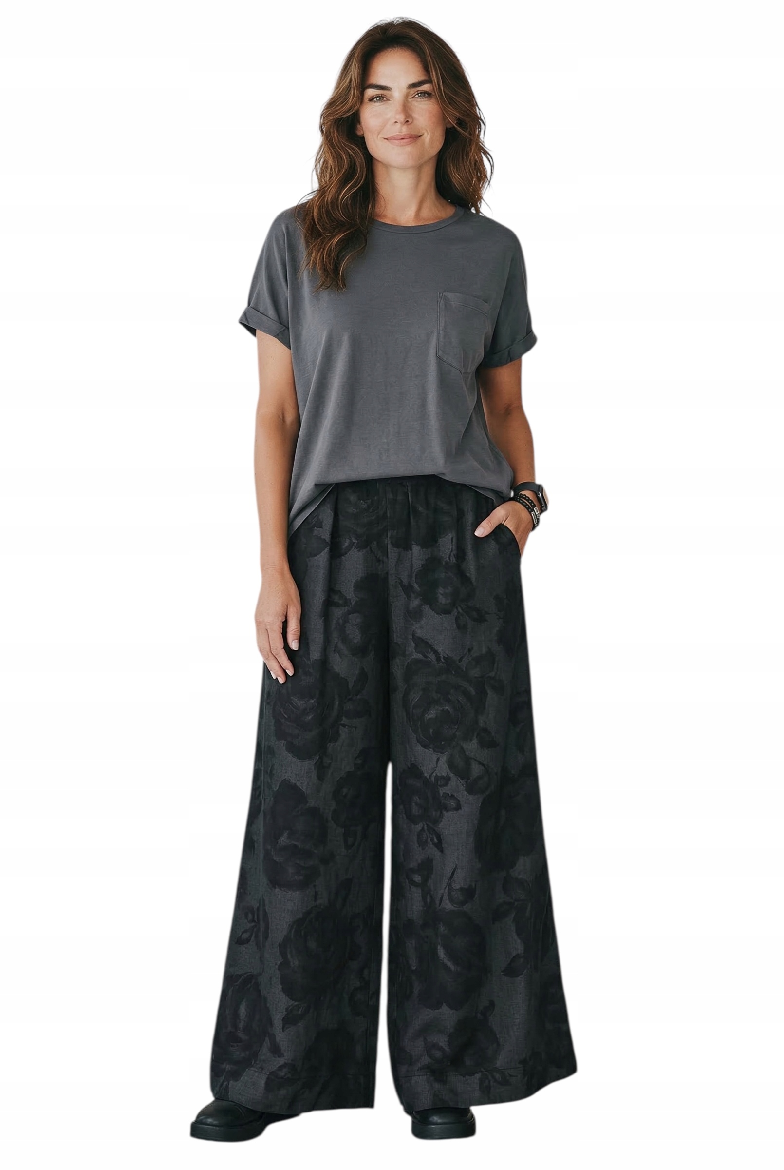 Dámské elegantní kalhoty Wendy Trendy oversize, italská móda