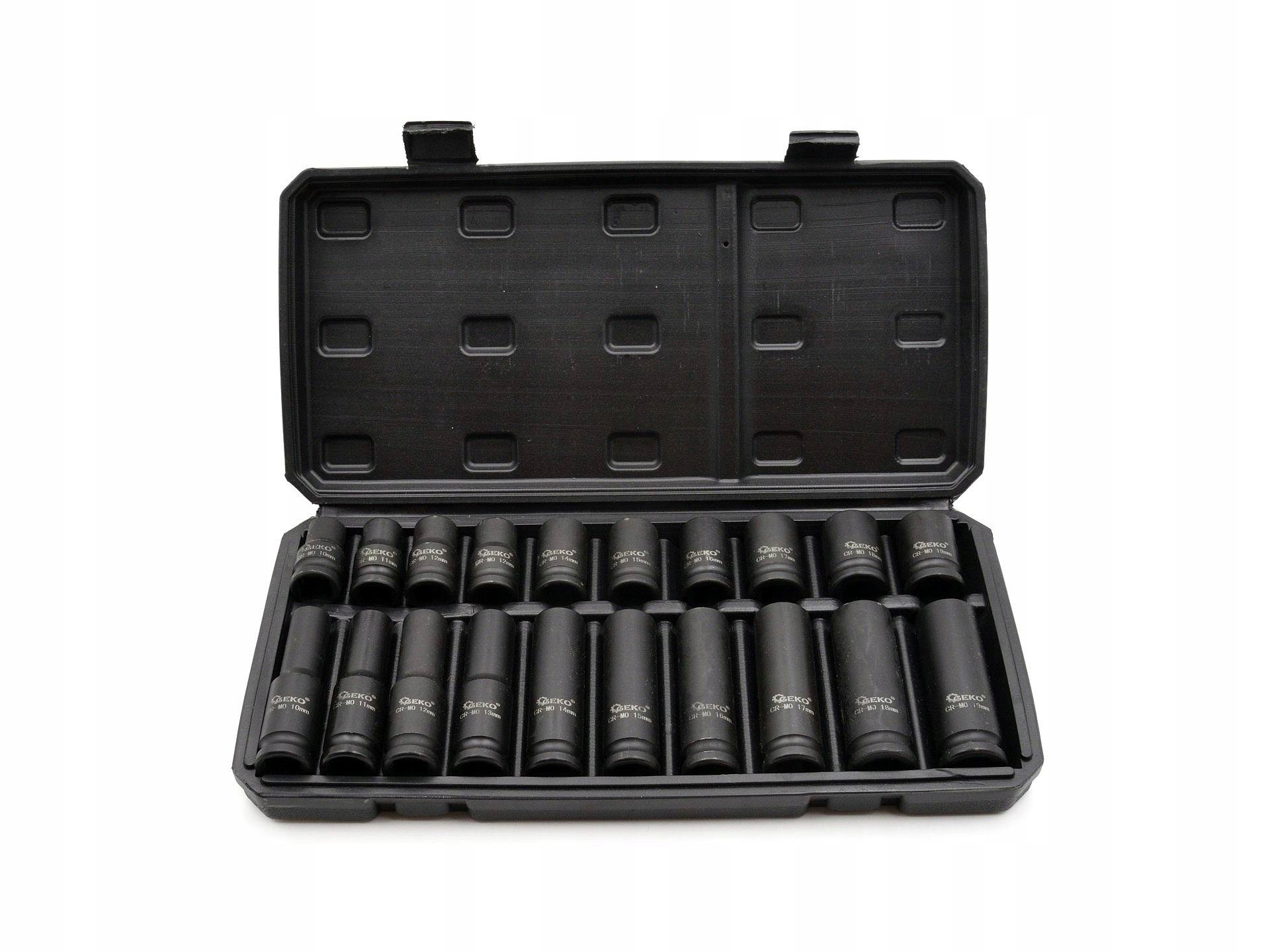 ZESTAW NASADEK UDAROWYCH 1 2 10 19mm 6 katne CR MO Producent code G10517