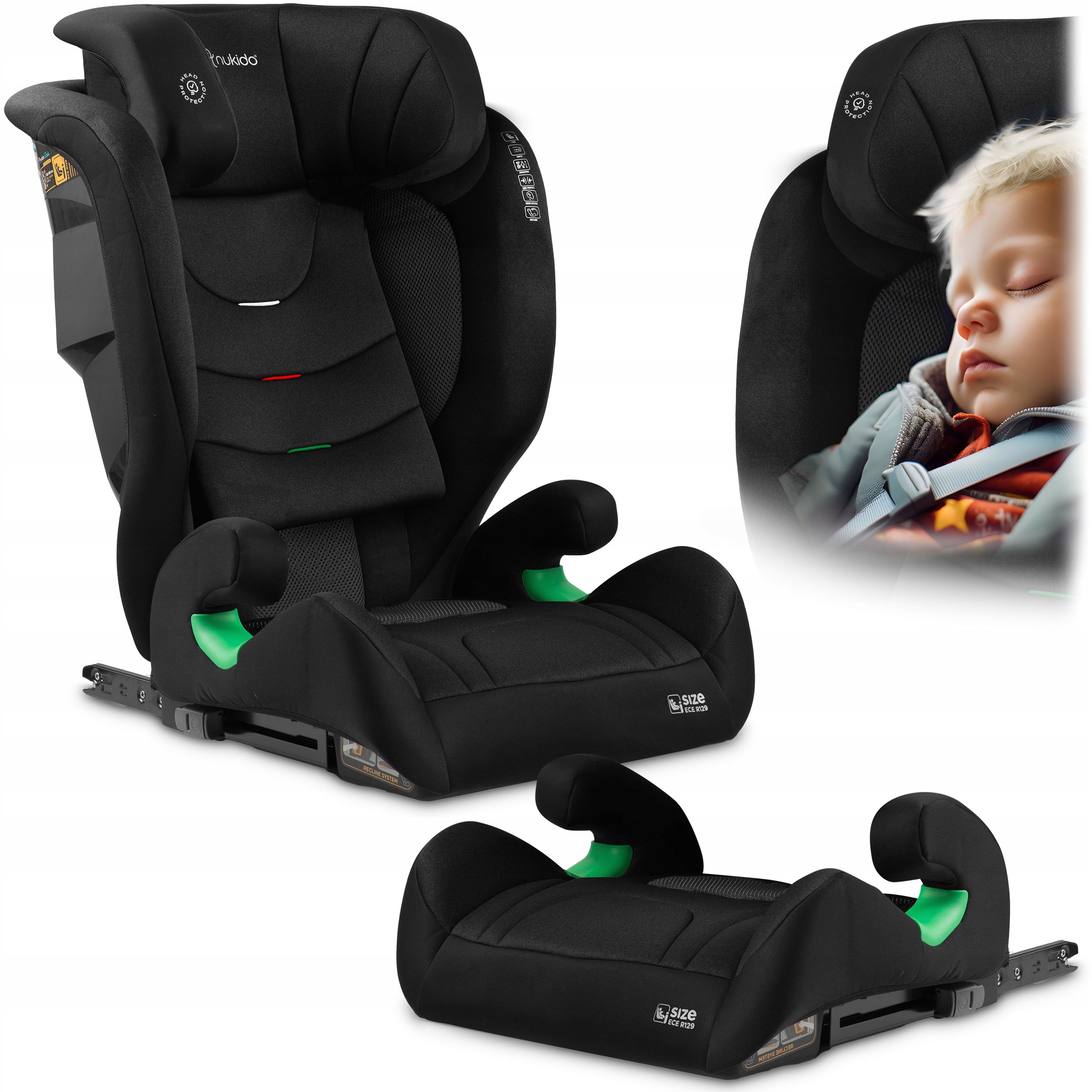 Fotelik Samochodowy 15-36KG Isofix Nukido Louis Soft I-size