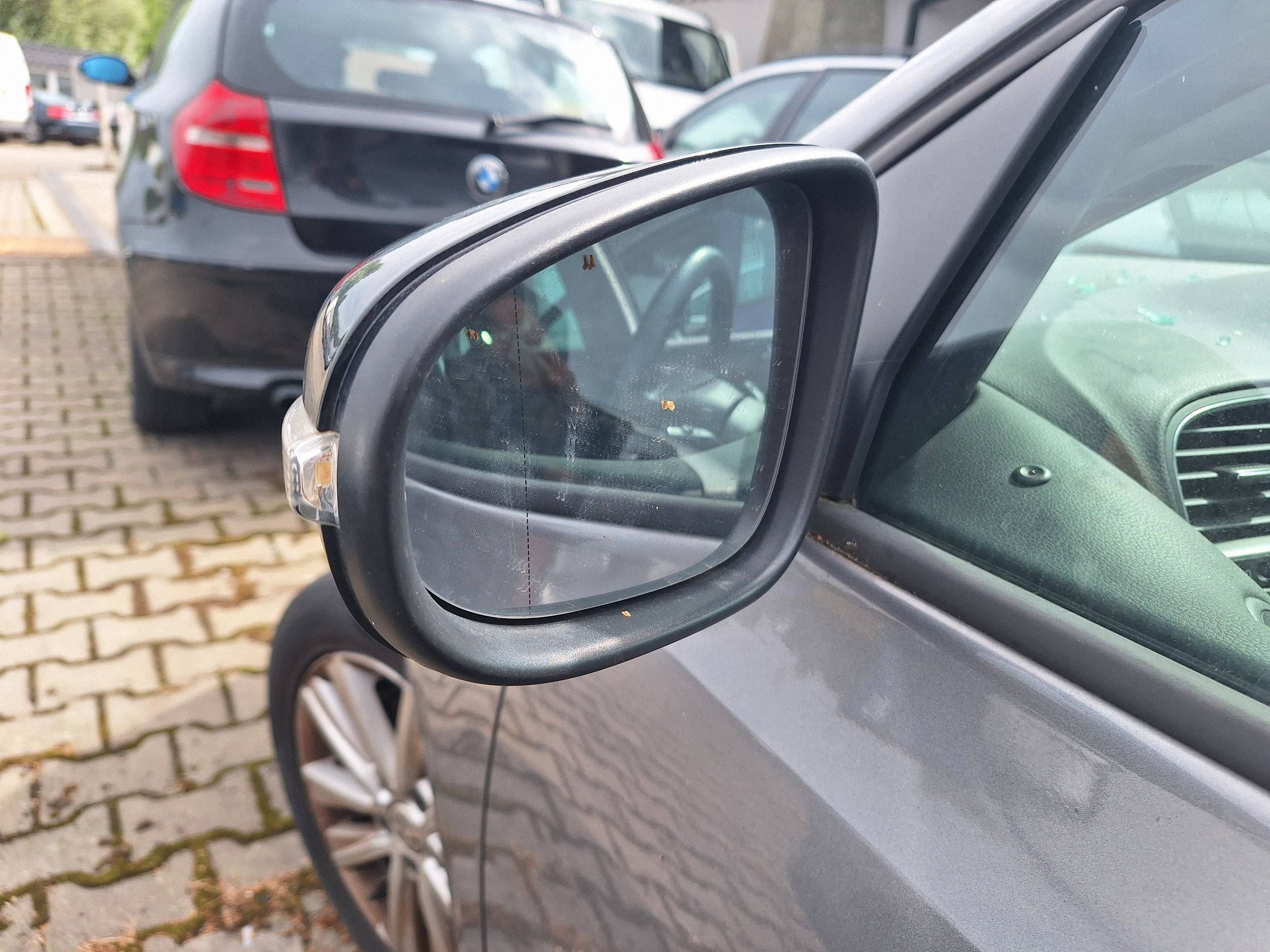 VW Volkswagen Golf VI 6 5K1 black, mirror left 6-PIN 2008-2013