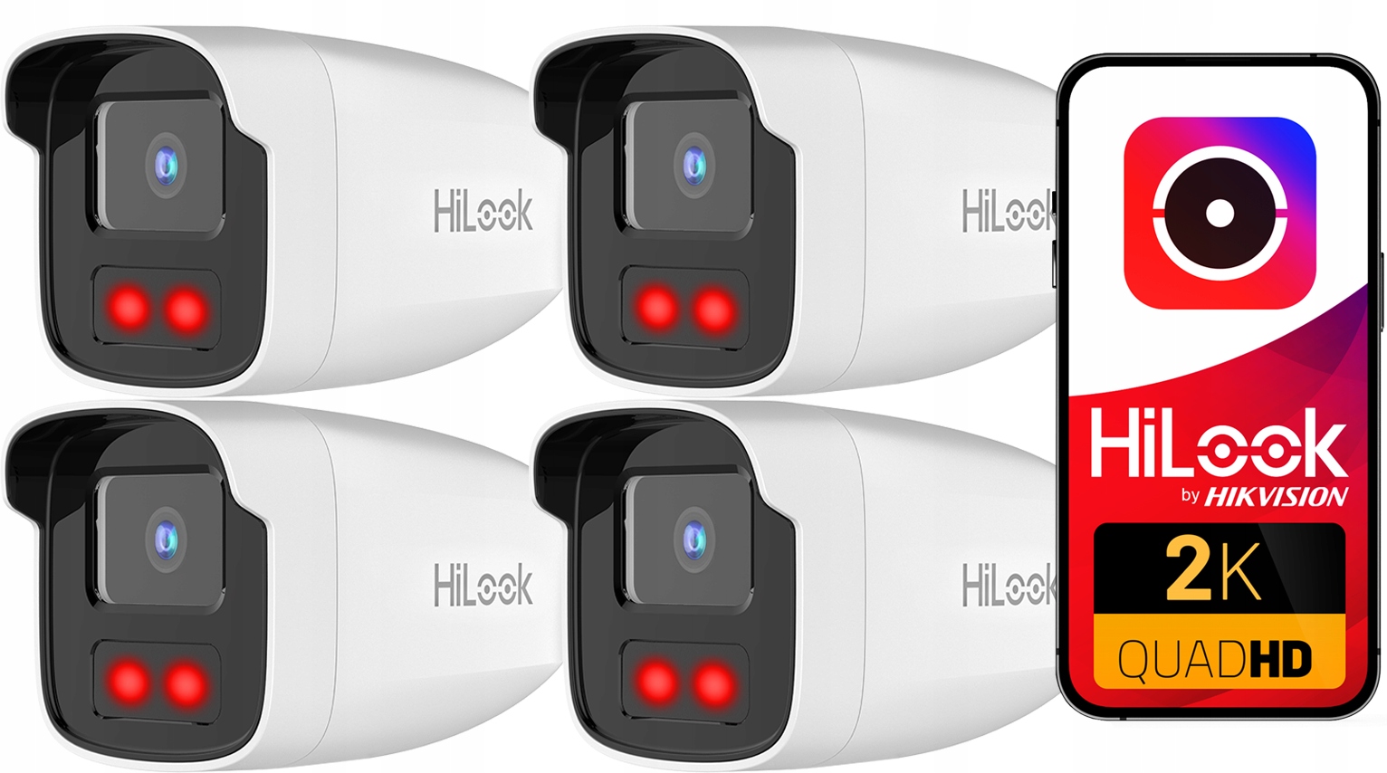 Ip kamera 4MPx Qhd 4 ks IR50m IPCAM-B4-50IR Hilook Hikvision