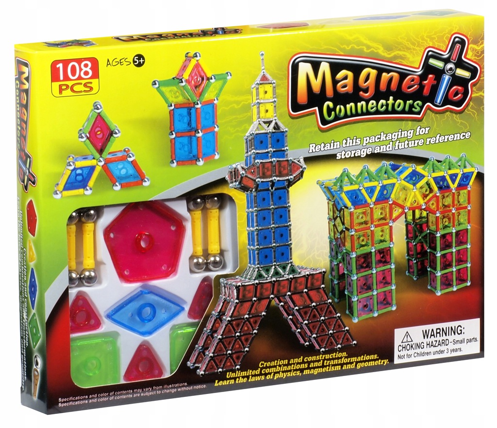 

Klocki Konstrukcyjne Magnetyczne Magnetic 108 El