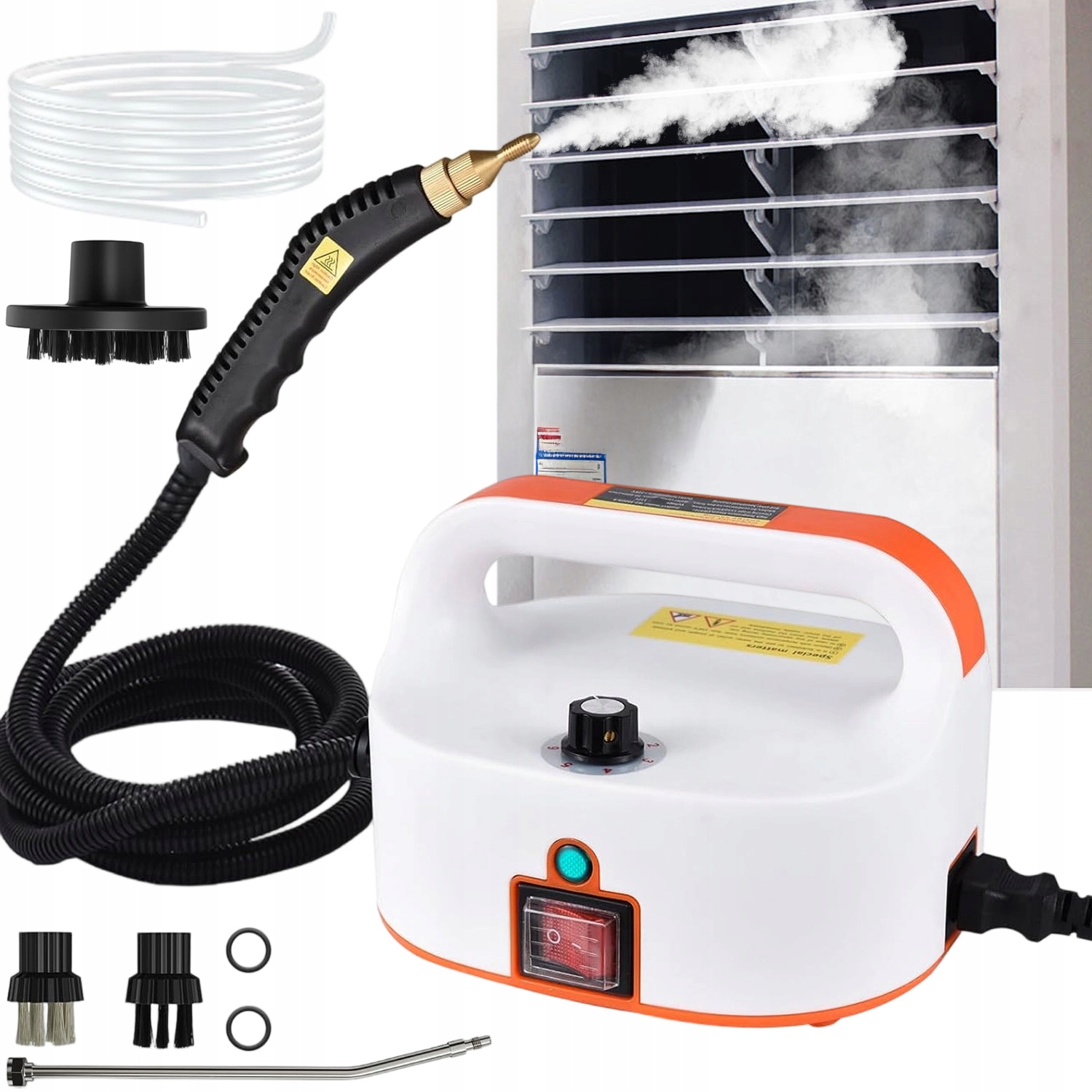 Parní Čistič 2500 W Výkonný, Sada Nástavců Pro Čištění Pohovky A Oken