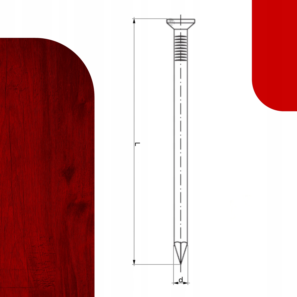 Gwoździe budowlane 4.5x125mm # CZARNE # - 5KG EAN (GTIN) 5901885210148