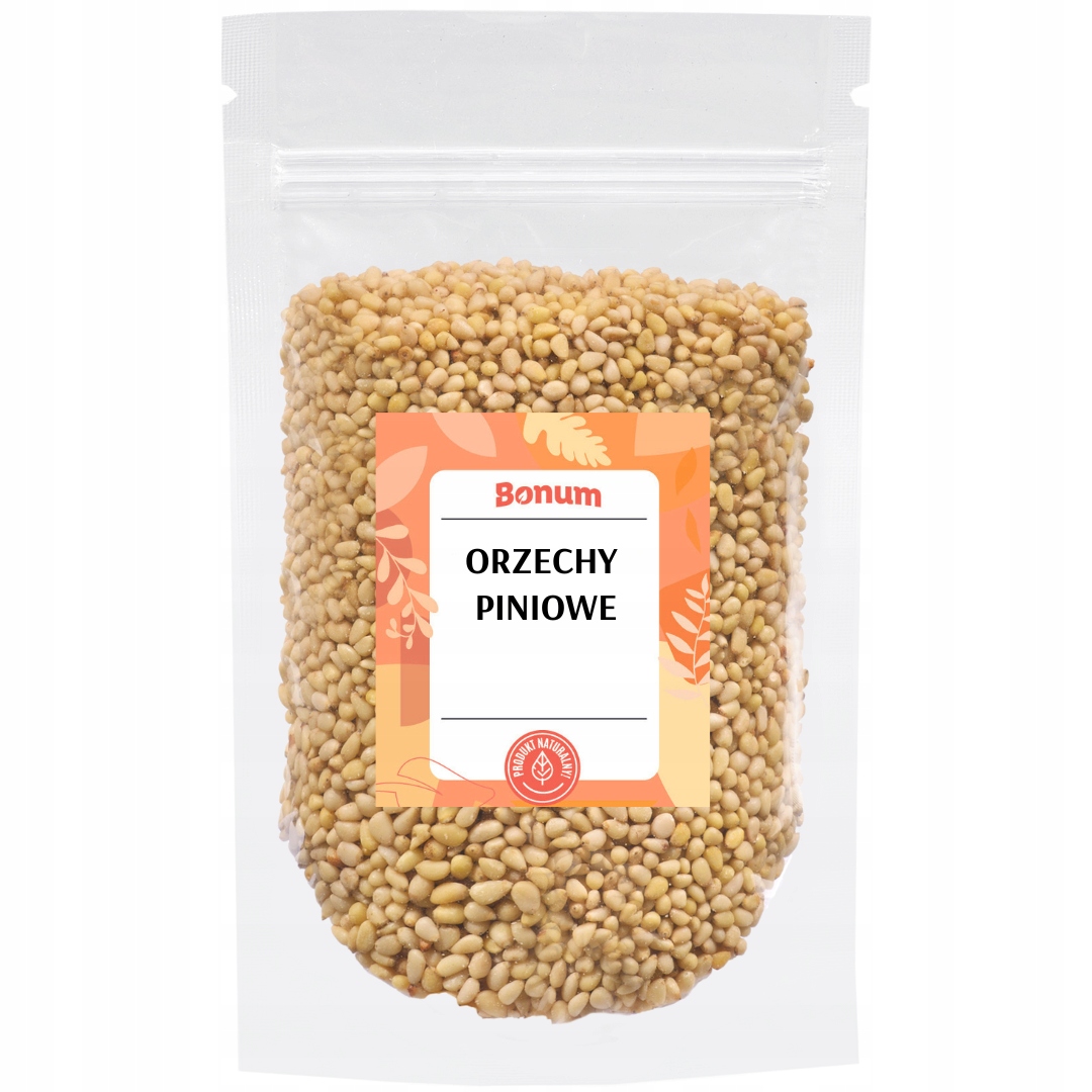 Orzechy Piniowe Pini naturalne Premium Zdrowe bakalie Przekąska 500g Bonum