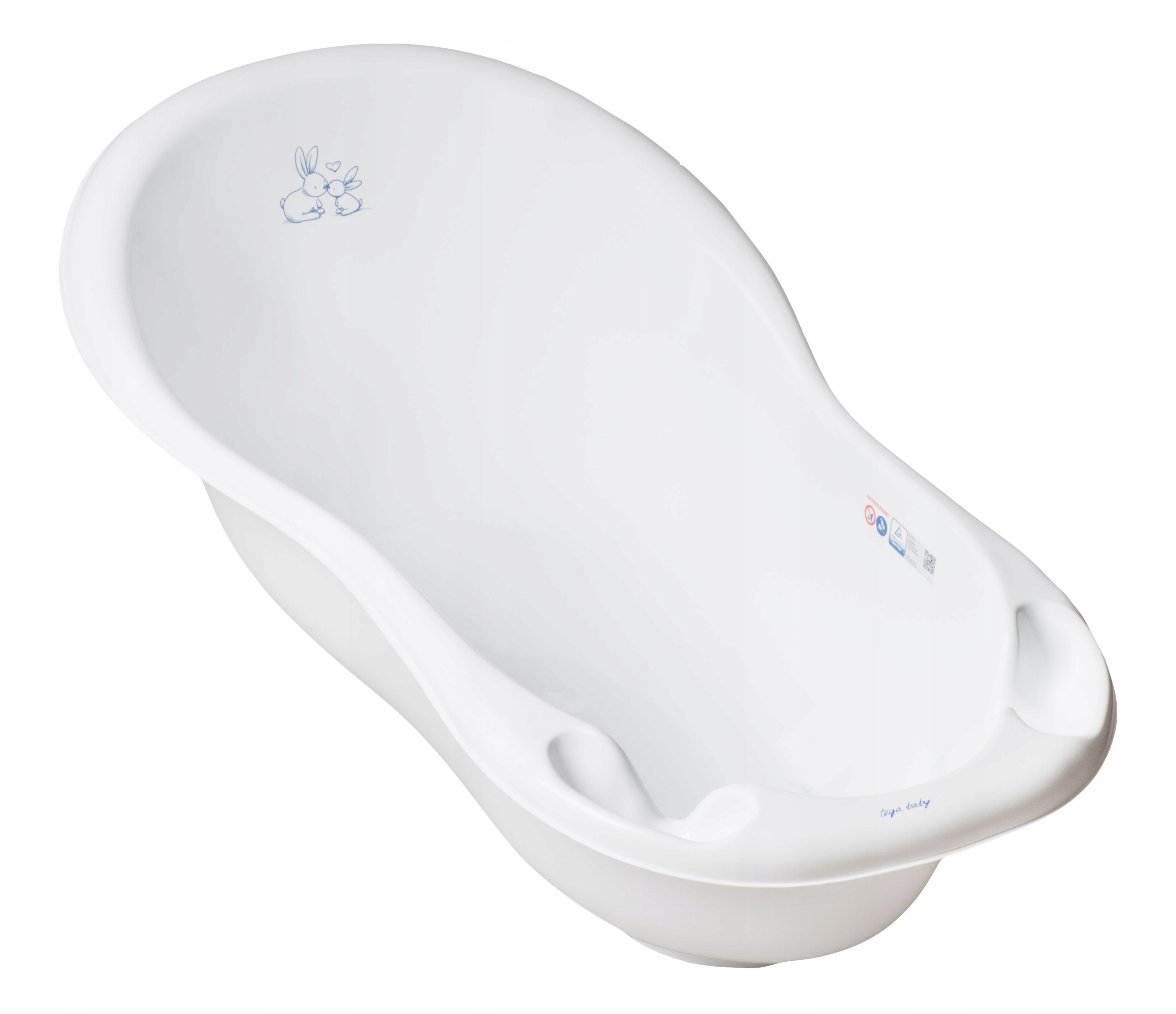 WANIENKA DLA DZIECKA TEGA BABY WANNA 2w1 Z KORKIEM ODPŁYWEM BIAŁA 102 cm