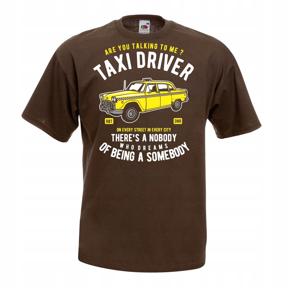 

Koszulka taksówka taksówkarz taxi M brązowa