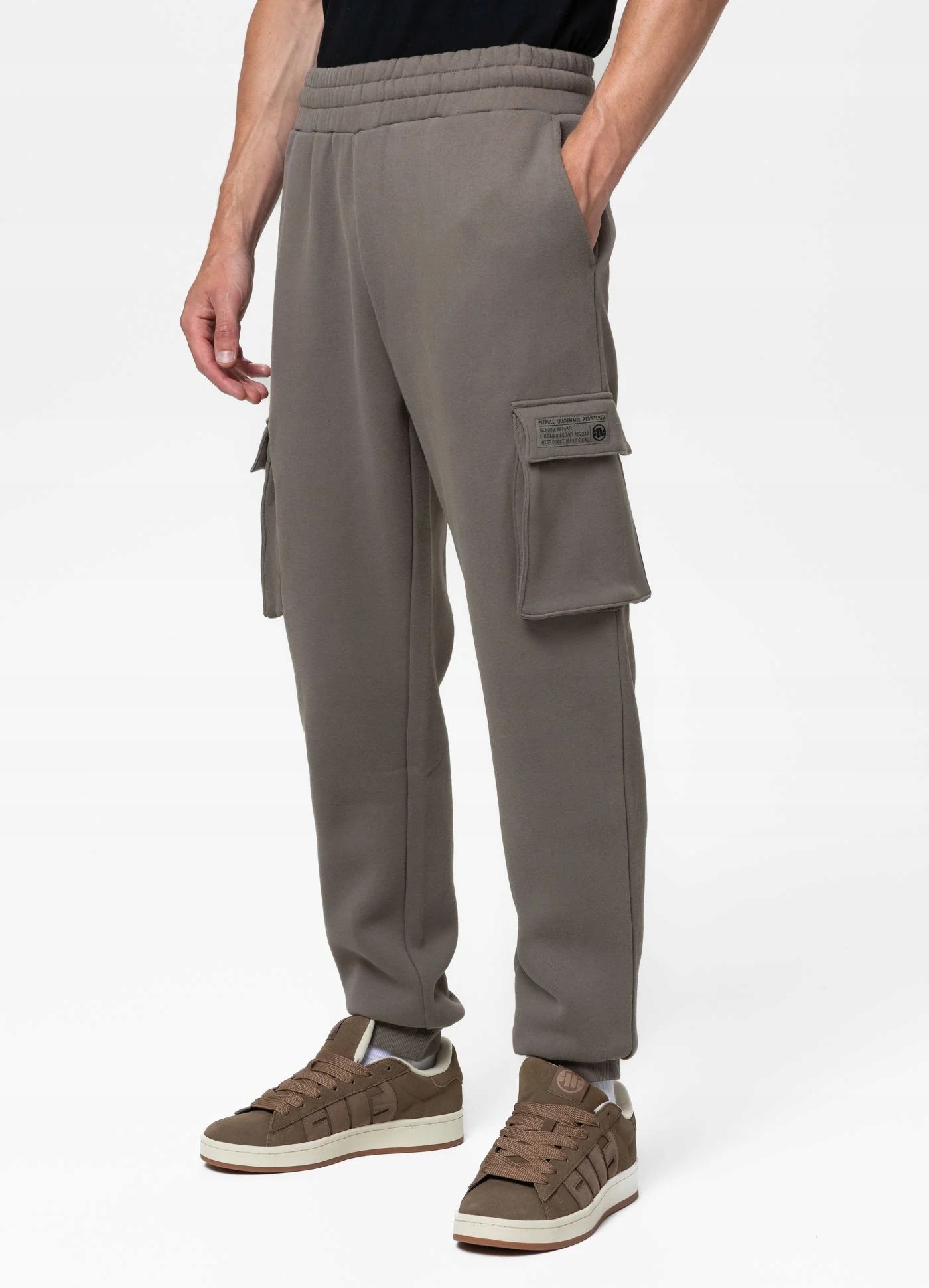 Pánské teplákové kalhoty Kapsáče Pit Bull Cypress Hnědé M