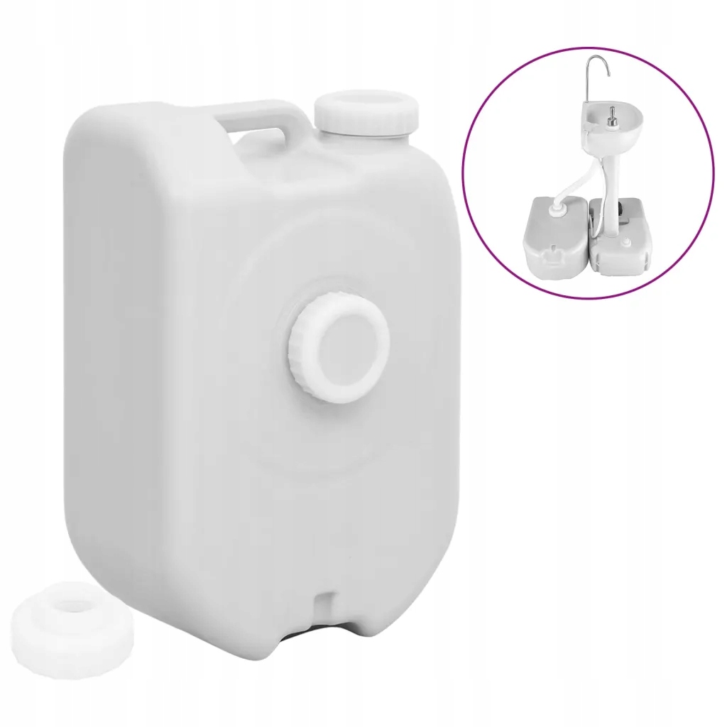 vidaXL Turystyczny pojemnik na wodę, z adapterem, 24 L, szary Kod producenta 154415