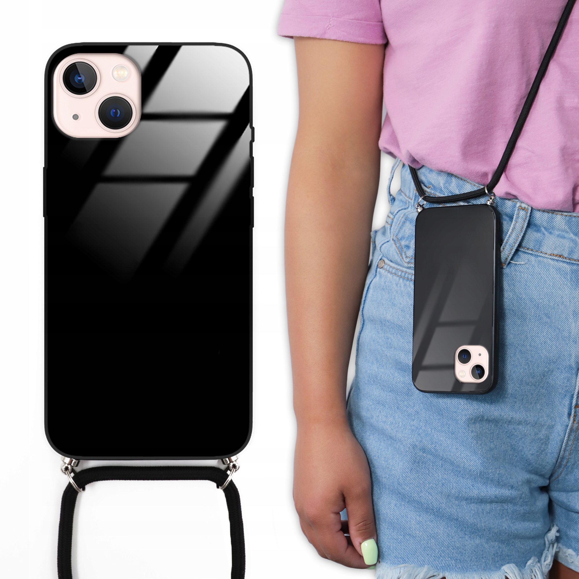 

Etui Cross Glam do Iphone 13 Case Sznurek Czarny