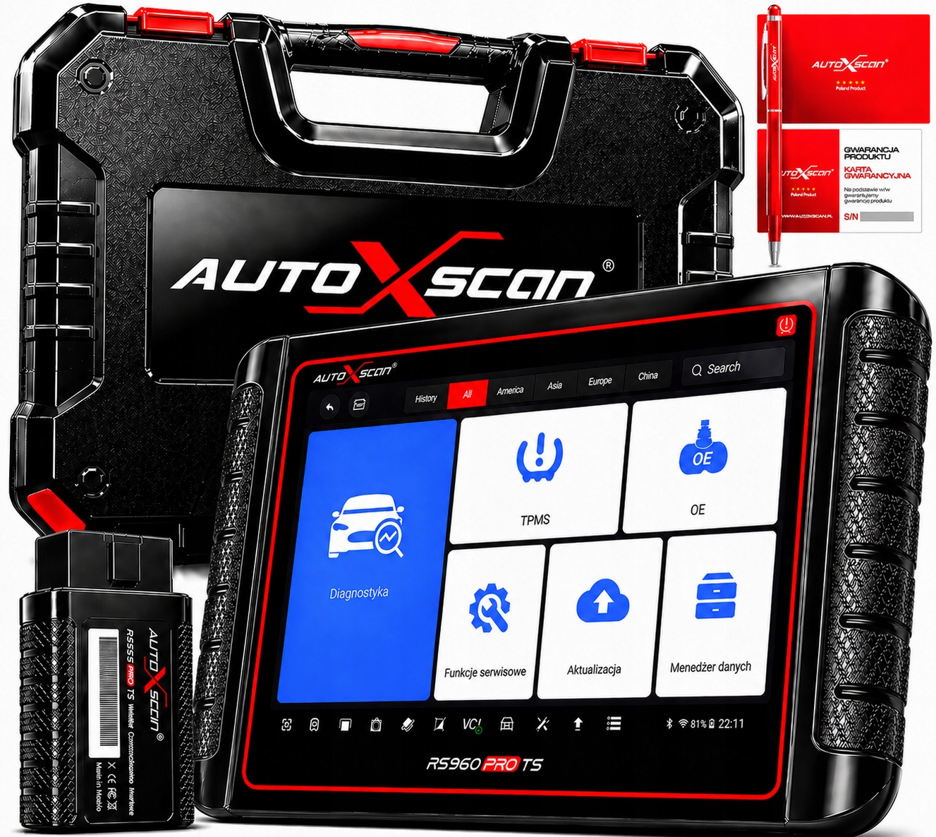 Diagnostický Nástroj Autoxscan RS960 Pro Ts+ Tpms 3-ROČNÁ Aktualizácia!