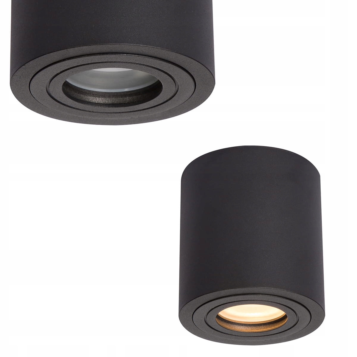 Spot tuba natynkowa czarna Faro XL IP65 GU10 do kuchni Light Prestige