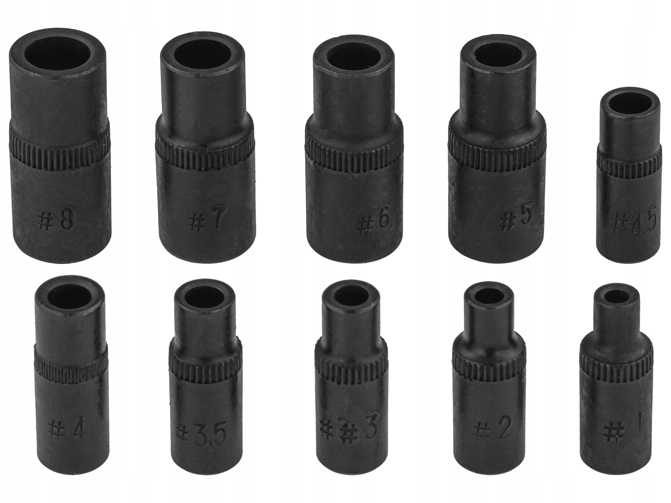 SADA 10 ADAPTÉRŮ PRO RÁČNOVÉ ZAVITNÍKY 1/4" A 3/8" OBJÍMKY Kód výrobce F08131